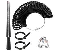 Baguier Mesure Taille Doigts, Outil de Mesure de Bague 4 Échelles (EU, UK, US, FR) - Jauge Anneaux pour Mesurer Les Tailles de Bagues, Calibreur de Doigt Précis