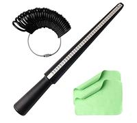 Baguier, Mesurer Taille de Doigts Baguier Calibreur Jauge Anneaux Outil de Bague avec 4 Échelles de Mesure (FR, EU)