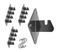 Bagulet Lot de 12 supports muraux Gridwall pour grille murale Slatgrid ou panneau grillagé - Lot de 12 - Noir - Support d'affichage suspendu - Accessoire de fixation pour rack - Utilisation à la