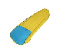 Bagure de sac ukulélé de 23 pouces Case de dossier léger en tissu oxford durable épaissison coton coton tampon réglable double bandoulière pour la soprano ukulélé petit guitare (Jaune)