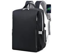 BAGZY 40x30x15cm Air France Sac de Dos Voyage Cabine Avion Imperméable Bagage Cabine 40x30x15 Sac Avion Sacs a Dos Ordinateur 15.6 Pouces Anti-Theft avec USB Sacs de Sport pour Hommes Femmes 20L Noir