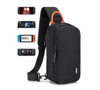 BAGZY Pochette Homme Sac à Bandoulière pour Nintendo Switch 2 Console 2025/Steam Deck (OLED)/ROG Xbox Ally (X) Housse de Protection Etui Sling Bag Protectrice avec 10 Cartouches de Jeux