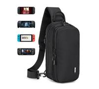 BAGZY Pochette Homme Sac à Bandoulière pour Nintendo Switch 2 Console 2025/Steam Deck (OLED)/ROG Xbox Ally (X) Housse de Protection Etui Sling Bag Protectrice avec 10 Cartouches de Jeux