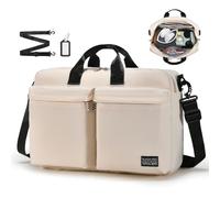 BAGZY Sac de Voyage 40x30x10 pour Air France Lufthansa British Airways Pliable Sac de Cabine Avion Bagage Cabine 20L Imperméable Sacs de Sport Sacs Weekend Femme Homme pour Travel Gym d'Hôpital Beige