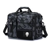 Bagzy Sacoche Tactique Bandoulière Homme - Malette de Travail Militaire Oxford MOLLE pour Ordinateur 17" - Sac Business Survie Randonnée