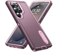 BaHaHoues Coque pour Samsung Galaxy S26 Ultra avec béquille intégrée, résistante aux chocs et aux chutes - Coque de protection de qualité militaire pour Galaxy S26 Ultra (violet nuit/rose layette)