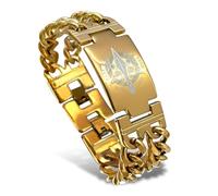 bahamut Bracelet viking pour homme Odin Gungnir Mjolnir Bracelet en acier inoxydable cool cubain pour hommes, bracelet manchette nordique bijoux