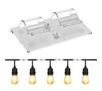 Bahan alamy Lot de 25 supports de câbles, serre-câbles auto-adhésifs, organisateur de câbles, design à double clip plus stable, clips de câble transparents pour fixation de câble