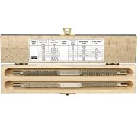 Bahco 1450D/2 Jeu de limes à fileter double, 2 pièces, avec tableau des filetages 1 pièce