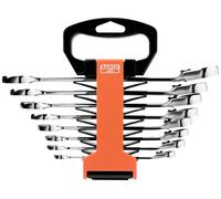 Bahco 1RZ/SH8 Jeu de clés mixtes à cliquet 8 pièces Ouverture de clé (métrique) 8 - 19 mm Ouverture de clé (pouces) (uniquement