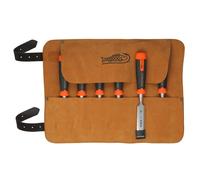 Bahco 434-S6-LR - Set ciseaux à bois ERGO? (6pcs) - incl étui en cuir