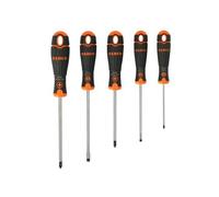 Bahco Jeu de tournevis BahcoFit B219.015 – 5 pièces vis à fente/Pozidriv, poignée caoutchouc