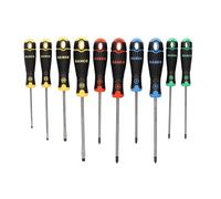 Bahco BAHCOFIT Ensemble De Tournevis À Poignée Colorée, 10 Pièces BAHB219010RB