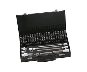 Bahco BE5049T Set de douilles et Embouts, Multicolore, Set de 49 Pièces Gris