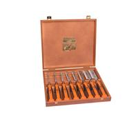Bahco Biseau Bois Bord Burin Set 8 Pièce Taille 6 À 38mm Bois Étui BAH424PS8