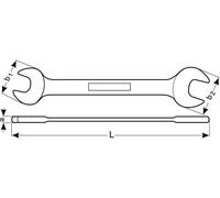 Bahco CLÉ MIXTE PLATE, ANGLE 15°, 10MM, EMBALLAGE LIBRE SERVICE - SB111M-10