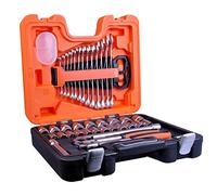 Jeu de douilles 6 pans 1/2'' métrique et jeu de clés mixtes - BAHCO S400