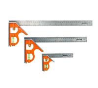 Bahco ÉQUERRE COMBINÉE 150MM MÉTRIQUE+POUCE, MARQUAGE 45° & 90° - CS150