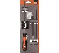 Bahco Ergo™ Jeu de limes pour tronçonneuse avec poignée bi-matière et guide de limes 4 Mmx200 Mm Argent Argent One Size