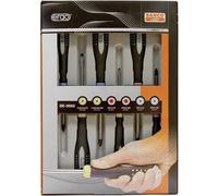 Bahco Ergo pour latelier Jeu de tournevis 6 pièces vis à fente, vis Pozidriv, cruciforme Phillips