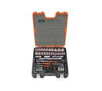 Bahco Impérial Métrique Douille Set 1/4 & 1.3cm Lecteur Simple Hex 77 Pièce S800