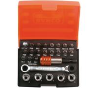 BAHCO Jeu de 26 pcs vis à tête Torx, 1/4' hexagonales Bahco