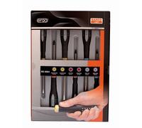 Bahco - Jeu de 6 tournevis ERGO™ pour vis à fente, Phillips et Pozidriv avec poignée en caoutchouc 4 x 100 mm/5,5 x 125 mm - BE-9884