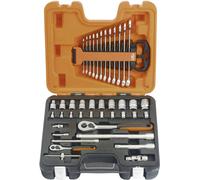 Coffret de 41Pcs douilles 1/4 et 1/2" + clés mixtes - BAHCO S410"