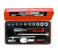 Bahco - Jeu de douilles 12 pans 1/4", métrique, et cliquet - A6716DM