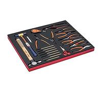 BAHCO Jeu de mètre ruban, outils de frappe et pinces en plateau mousse 3/3
