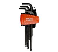 Bahco JEU DE TOURN. D'ANGLE, 9 PCS, 6 PANS, TÊTE SPHÉRIQUE, BRUNIS - BE-9688