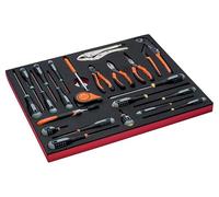 BAHCO Jeu de tournevis/pinces en plateau mousse 3/3 Fit&Go, 23 pièces