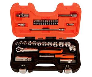 Bahco Juego Vasos 1/4 Y 1/2, 34 Pzas