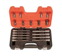 Bahco Métrique Embout Balle 1.3cm Drive Douille Hexagonale Set 18 Pièce Mat Fini