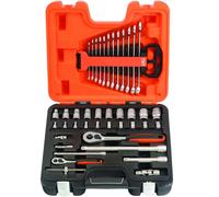 Bahco S410 Ensemble De Douilles Et Clés De 41 Métriques 1/4in Et 1/2in