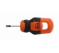 Bahco Tournevis lame fraisée pour vis à fente BahcoFit avec poignée en caoutchouc courte 1,2 mm x 6 mm x 25 mm - B195.060.025