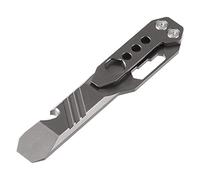 Bahderaus Barre de levier en titane multifonctionnelle, tournevis de barre de levier de poche, ouvre-bouteille, clé à outils pour l'extérieur (Gris délavé la pierre)