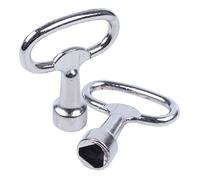 Bahderaus Clé à fente triangulaire en métal pour verrou de panneau triangulaire de 8 mm - 2 pièces