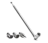 Bahderaus Tige Antenne 3.5Mm Adaptateur FM Radio Antenne Remplacement Vis TéLescopique Type F Connecteur Mâle AV RéCepteur StéRéO