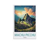 BaHeLs Machu Picchu Poster vintage de voyage du Pérou 40 x 60 cm - Décoration murale pour salon, chambre à coucher
