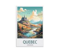 BaHeLs Poster de voyage vintage Québec Canada - 30 x 45 cm - Décoration murale pour salon, chambre à coucher