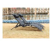 CONCEPT USINE | Lot de 2 Transats Ajustables et Empilables | Bain de Soleil Chaise Longue d'Extérieur Confortable | Bahia Noir | Réglable 6 Positions | Jardin Terrasse Plage Piscine