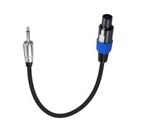 BAHJKASD Speakon Adaptateur mâle vers 1/4" 6" 35 mm mâle vers fiche mono 1/4" Twist Lock Câble adaptateur pour haut-parleurs