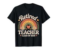 Baho Rainbow Retired Teacher Class of 2026 Retirement T-Shirt