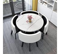 BAHOJAS Table de Bar à Petit-déjeuner et Jeu de Chaise - 5 pièces Round Round Dining Table Set pour 4 - Ensemble de Meubles de Salon à économie d'espace - Idéal pour la Salle à Manger et la Cuisine