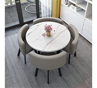BAHOJAS Table de Bar à Petit-déjeuner et Jeu de Chaise - 5 pièces Round Round Dining Table Set pour 4 - Ensemble de Meubles de Salon à économie d'espace - Idéal pour la Salle à Manger et la Cuisine