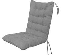 BAHULA Coussin de Chaise à Dossier Haut, Coussin de Chaise d'extérieur de Patio, Coussin de Chaise de Jardin Souple Coussin pour l'intérieur, Bureau, Maison, chaises à Bascule,Gris,45 * 100cm