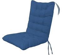 BAHULA Coussin de Chaise à Dossier Haut, Coussin de Chaise d'extérieur de Patio, Coussin de Chaise de Jardin Souple Coussin pour l'intérieur, Bureau, Maison, chaises à Bascule,Bleu,45 * 100cm