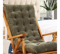 BAHULA Coussins de Chaise à Bascule, Soft Chaise Lounge Coussins Non-Slip Rocking Chair Pads Jardin Recliner Coussins avec Attaches pour Meubles d'intérieur,Vert,48 * 120cm