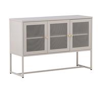 Bahut 3 Portes en Métal "Malla" 120cm Beige